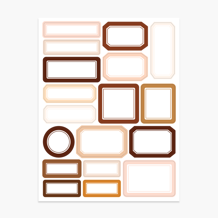 Neutral Label Stickers
